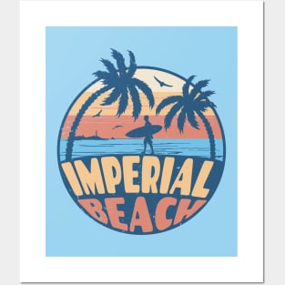 Vintage Surfing Imperial Beach, California // Retro Summer Vibes // Grunge Surfer Sunset Posters and Art